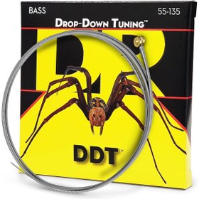 Resim Hype Store DR Strings DDT5-55 gitar telleri, paslanmaz çelik, ağır 