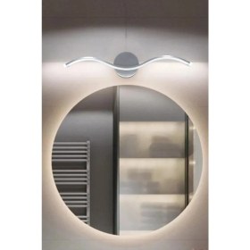 Resim Wave Modern Tasarım Gri Renk Gün Işığı Ledli Banyo - Mutfak - Salon LED Duvar Aplik 