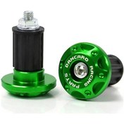Resim Turcoshop11 Altın Alüminyum Alaşım Motor Tutacak Ucu - Yeşil Modifiye Gidon Başlığı 