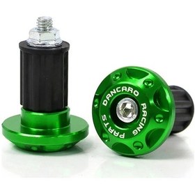 Resim Turcoshop11 Altın Alüminyum Alaşım Motor Tutacak Ucu - Yeşil Modifiye Gidon Başlığı 
