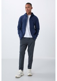 Resim Air Jones Tommy Life Hector İndigo Şardonlu Erkek Sweatshirt - 88139 Indıgo 