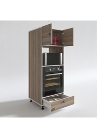 Resim Kenzlife fırın dolabı kamile crd 162*60*56 mutfak çekmeceli ayaklı banyo kiler ofis 