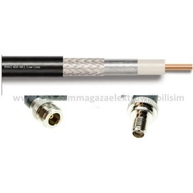 Resim N dişi - SMA dişi 40 METRE LMR400/RWC400 Koaksiyel Kablo 50Ω 