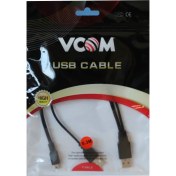 Resim Vcom USB 2.0 2-Mini USB 5pin Black 0.3m 