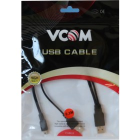 Resim Vcom USB 2.0 2-Mini USB 5pin Black 0.3m 