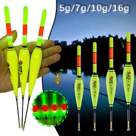 Resim 2'li Set LED Gece Balıkçılığı Flotları - Su Geçirmez Pil Güçlü Işık Bobber'lar ile Yüksek Hareketlilik - Elektronik Balık Flotları 50m Altı, Non-Rechargeable Polimer Malzeme, ≤36V - Balık Tackle Aksesuarı (5g/7g/10g/16g) 