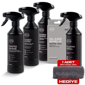 Resim Nasiol-SET 7-Araç Nano Koruma ve Temizlik 6'lı Seti Temel-Avantajlı Paket-Araç İçi ve Dışı Detailing Seti 