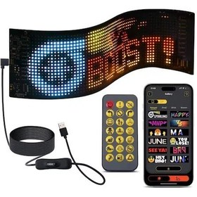 Resim Vothoon Ld-01 Araç Led Panel Cama Yapışan Telefon Uyumlu Led Ekrn 