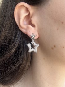 Resim Yıldız Motif Tasarım Küpe 