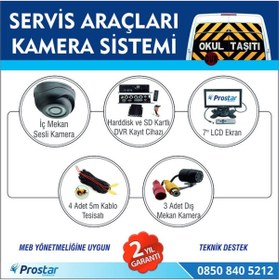 Resim Harddisk Hariç Okul Servisi Araç Kamera Seti 