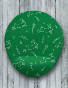 Resim Rabbit Oval Bilek Destekli Mouse Pad Mousepad 