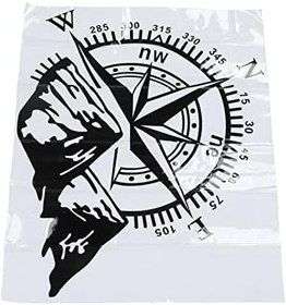 Resim Kavolet Araba Pusula Dağ Etiket Dekor Evrensel Arka Pencere Kaputu Kapı Gövdesi 48x34 Cm 