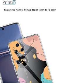 Resim PrintiFy Apple Iphone 14 Pro Max Uyumlu Kamera Korumalı Kapak Karışık Renkler Tasarımlı Şeffafkılıf 