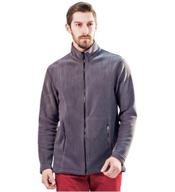 Resim Şensel, Erkek Polar Mont, Koyu Gri -99E432- Fermuarlı, Cepli 
