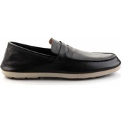 Resim Siyah Leather Erkek Loafer Ayakkabı E01304406643 Siyah 
