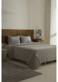 Resim Karaca Home Carmine %100 Pamuk Çift Kişilik Nevresim Takımı Gri Gri 