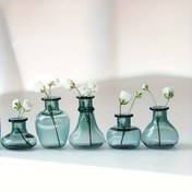 Resim 4'lü Vintage Mini Cam Vazo Seti - Oyuncak Evler, DIY Fotoğrafçılık Aksesuarları & Ev Dekoru için Mükemmel | Sadece Elde Yıkama, PVC İçermez 