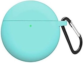 Resim Microsonic Huawei FreeBuds 4 için Kılıf Mat Silikon Turkuaz [FreeBuds 4 ile Uyumlu Kılıf - Turkuaz] 