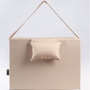 Resim Katlanır Taşınabilir Çanta Şezlong Minderi, Yastıklı Ahşap 