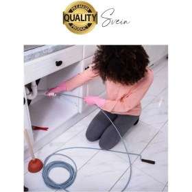 Resim Premium 10 Metre Tıkanıklık Kanal Açma Klozet Gider Açıcı Boru Temizleme Spiral Tel Susta Manuel Uç 