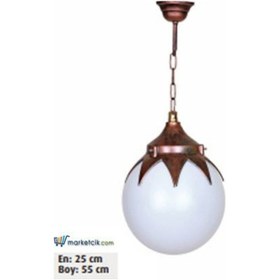 Resim 55X25 25 Lik Yapraklı Glop Model Bahçe Tavan Aydınlatma Apliği Diğer 