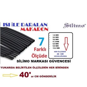 Resim Makaron Isı İle Daralan Kablo Seti 7 Adet 40 Cm Kablo Tamir Kiti 