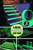 Resim Gaggani 3 Adet Aydınlık Bant Fosforlu Evdeki Karanlık Parıltı Etiket Dekor Uyarı Etiketleri Çocuk 4 Metre 