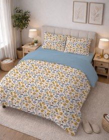 Resim Evmila Minik Çiçekler Desenli Nevresim Takımı - 220x240 Cm Nevresim + 50x70 Yastık kılıfı + 180x200 Cm Çarşaf 