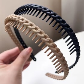 Resim Yüz Yıkama için Dişli 2 Adet Bükme Saç Bandı, Kaymaz Başlık ve Split End Tamer Aksesuar 