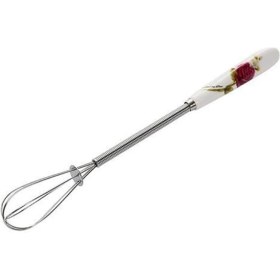 Resim Nakres Kahve Çırpıcı Mini Porselen Saplı Süt Yumurta Çırpıcı 20 cm Desenli Küçük Karıştırıcı 