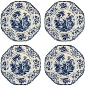 Resim Skygo Art Florantine 27CM 4lu Tabak Seti Mavi 