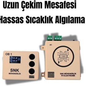 Resim snk mühendislik Kablosuz Oda Termostatı SNK OB1 (BEJ) 