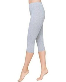 Resim Bonbonetti Chocolate Baby & Kids Kadın Kota Penye Pamuklu Etek Altı Kısa Bambu Diz Altı Tayt Gri 