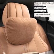 Resim 1 adet Premium Evrensel Araba Koltuğu Boyun Yastığı ve Yastık - Nefes Alabilen File Astarı ile Ergonomik Boyun Desteği, Dayanıklı Sentetik Suni Deri, Tüm Araçlar İçin Uygun - Sürücüler İçin Tatil Hediyesi, Uzun Oturma İçin Boyun Desteği Yastığı, Araç Konfor Aksesuarı, Konturlu Tasarım, Yumuşak Dokulu 