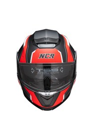 Resim NCR Stars Çene Açılır Kırmızı Kask (Ece Belgeli) 