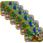 Resim Knsz oturma minderi 6 lı mazlum çiçek desen tel sandalyesi oturma yeri için 