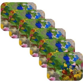 Resim Knsz oturma minderi 6 lı mazlum çiçek desen tel sandalyesi oturma yeri için 