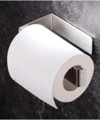 Resim VİYAM Paslanmaz Çelik Wc Kağıtlık Tuvalet Kağıtlığı Tuvalet Kağıdı Askısı Yapışkanlı Tasarım 