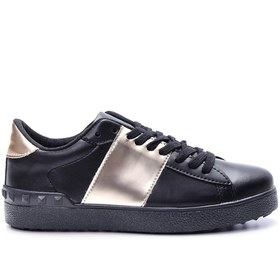 Resim Kadın Gold Detaylı Sneaker 