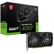 Resim MSI 8GB GEFORCE RTX 4060 TI VENTUS 2X BLACK 8G OC GDDR6 [128Bit] PCIE 4.0 HDMI 3 