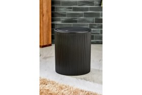 Resim 6,5 Lt Yuvarlak Çizgi Model Banyo Mutfak Çöp Kovası Gri 