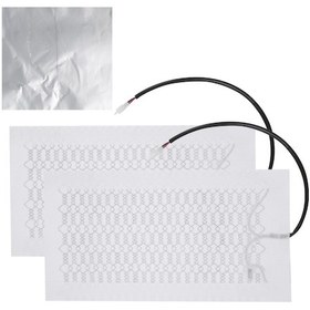 Resim Mufunye Araç Koltuğu Isıtıcı - 12v Karbon Fiber Evrensel Isıtma Pedleri 2'li Set Araba Koltuk Minderi & Otomobil Isıtma Matı 