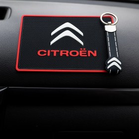 Resim TKY Tasarımı Kendin Yap Ctrn Logolu Araç İçi Torpido Üstü Kaydırmaz Ped ve Anahtarlık Seti 