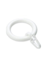 Resim Rustik Perde Halkası Ve Klips Beyaz - 20 Adet 