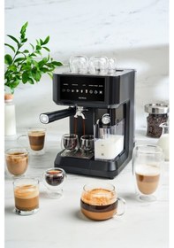 Resim Karaca Mycaffe Barista S10 Espresso Latte Ve Cappuccino Makinesi 