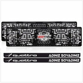 Resim Appcity Audi Quattro Isimli Takmatik Pleksi Plakalık (2 Adet) 415063210 