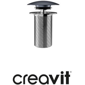 Resim Creavit Sf030 Pop-up Sifon Başlığı Basalt Mattaşmasız Krom Lavabo Krom 