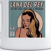 Resim Dienzi Lana Del Rey Baskılı Beyaz Kupa Bardak 