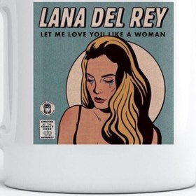 Resim Dienzi Lana Del Rey Baskılı Beyaz Kupa Bardak 