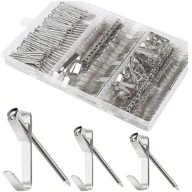 Resim K22677s Resim Asma Kancaları, 184pcs Resim Asma Kiti, 20lb/30lb/50lb,gümüş 